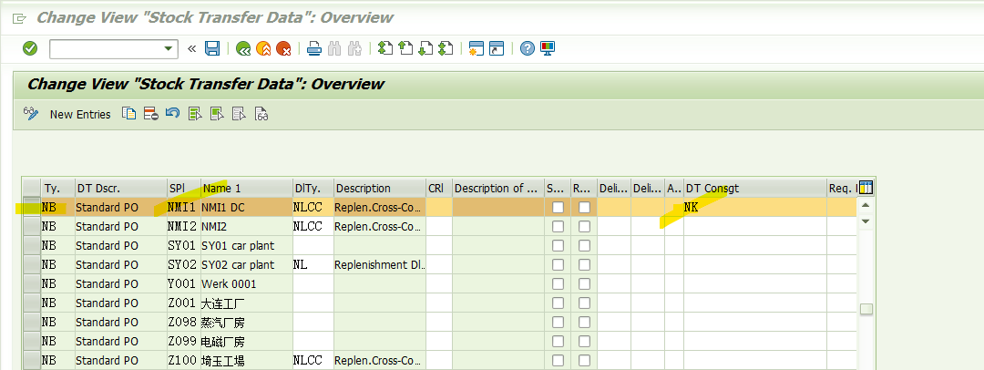 SAP MM 维护公司间STO报错-No delivery type defined for supplying