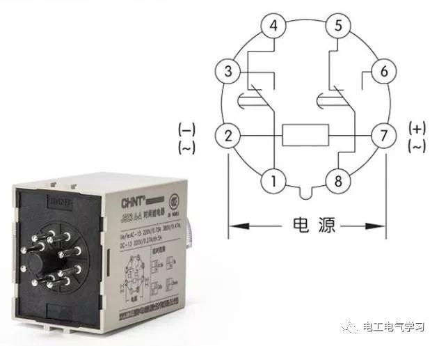 (1)接線圖1) 通電延時時間繼電器時間繼電器如何使用到實際電路中