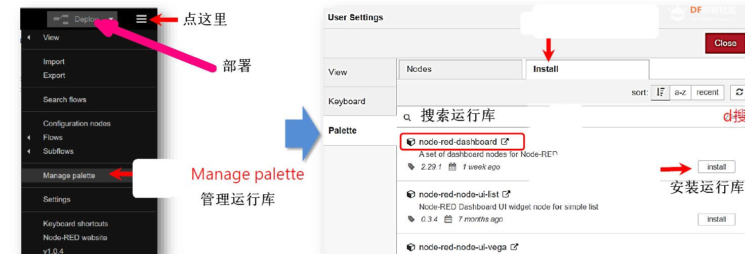 NodeRed和MQTT来监测远端设备温度图7