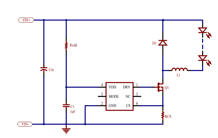 世微AP5125 外置MOS管5-100V 8A平均电流型LED降压恒流驱动器 SOT23-6