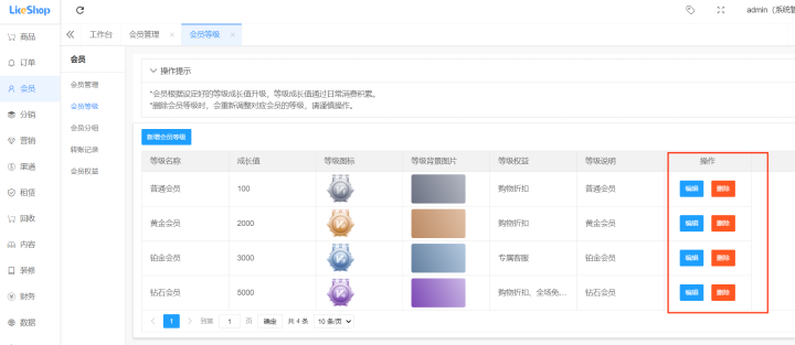 回收租赁商城系统功能拆解10讲-会员等级