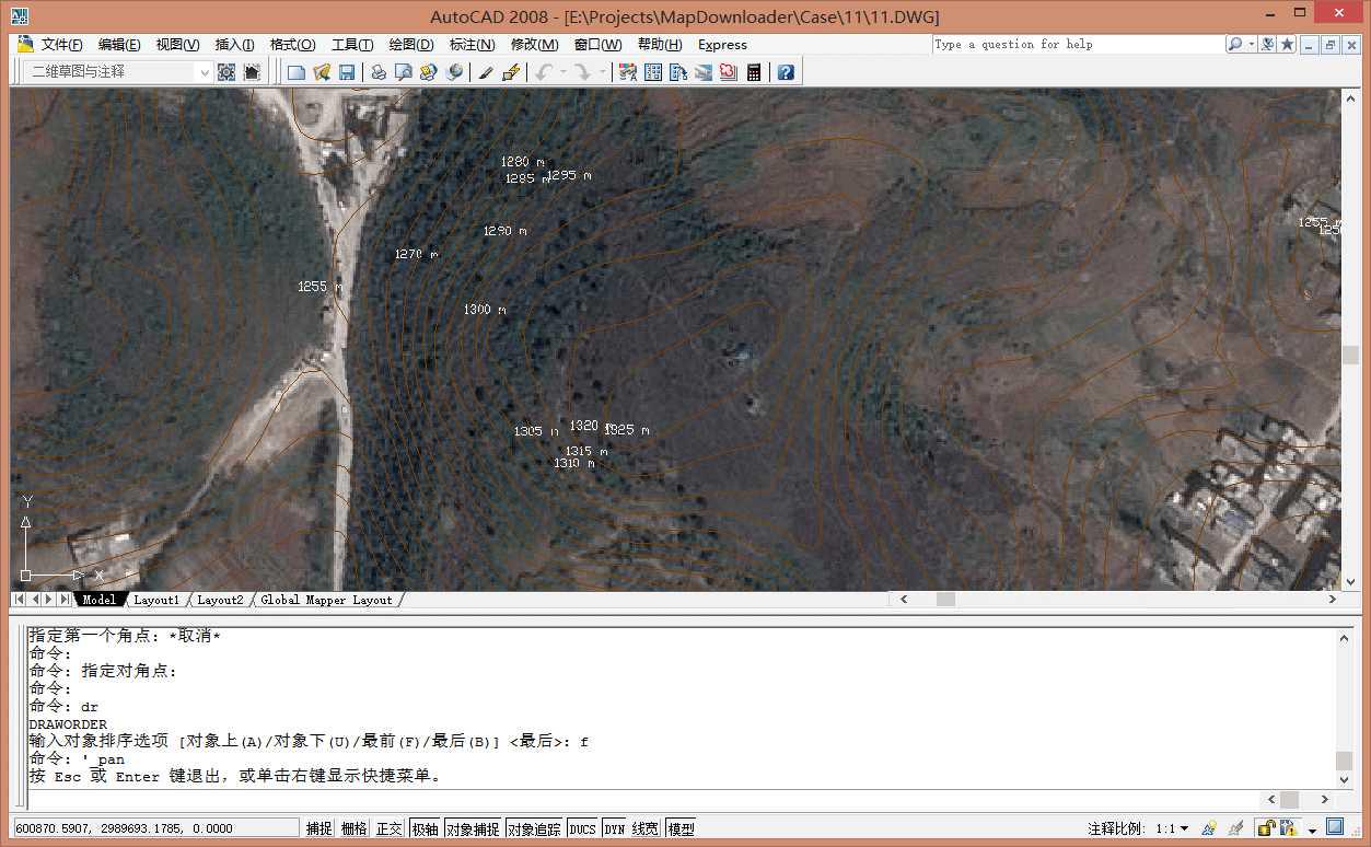 bigemap如何设置等高线坐标系并输出