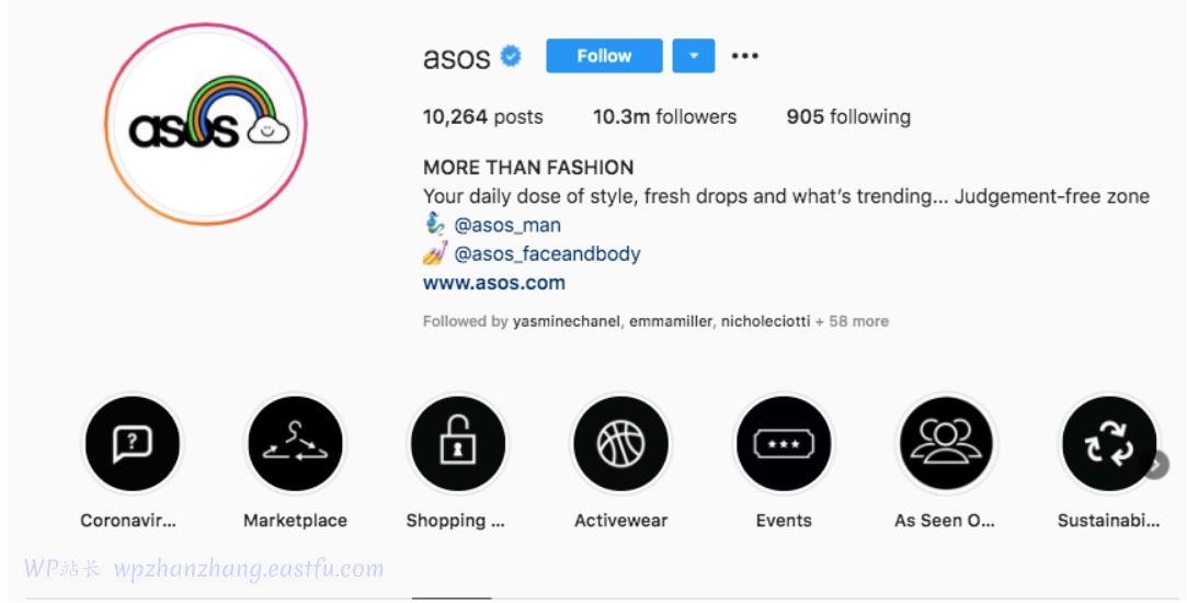 asos 在 Instagram 上的个人资料