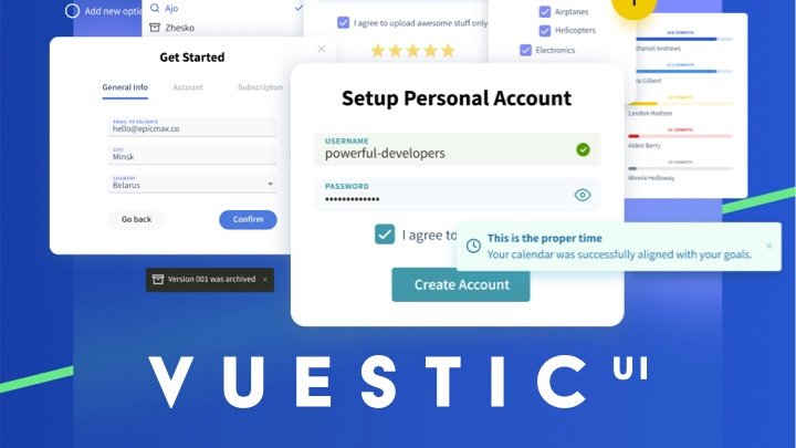 Vuestic UI - Free and open source high-quality Vue3 UI component library, also built-in beautiful Vuestic Admin background framework