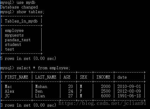 mydb数据库以及employee表 640?wx_fmt=png