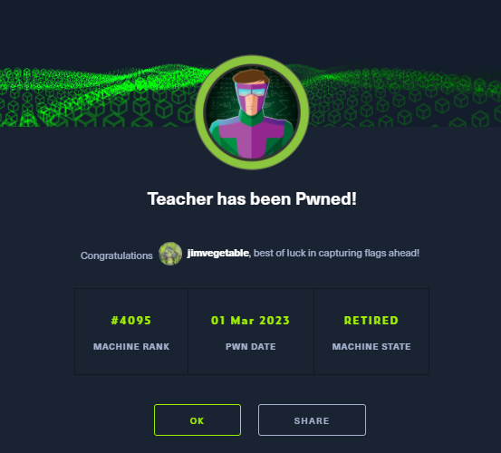 HACKTHEBOX——Teacher