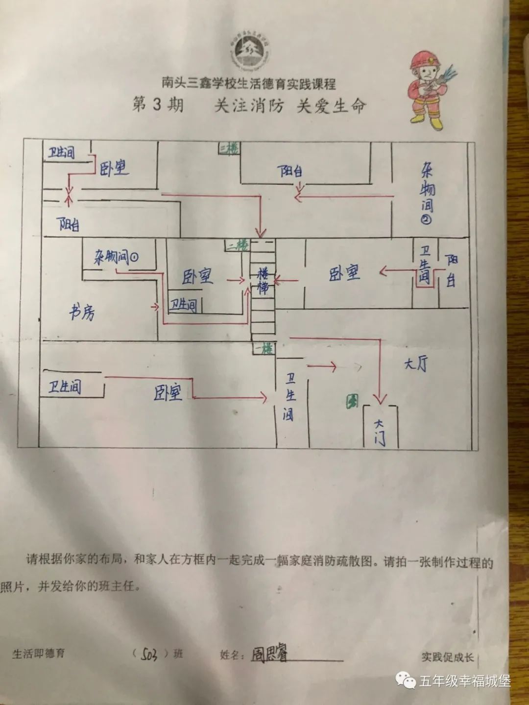 繪製自己的人際關係圖親子繪製家庭消防疏散圖