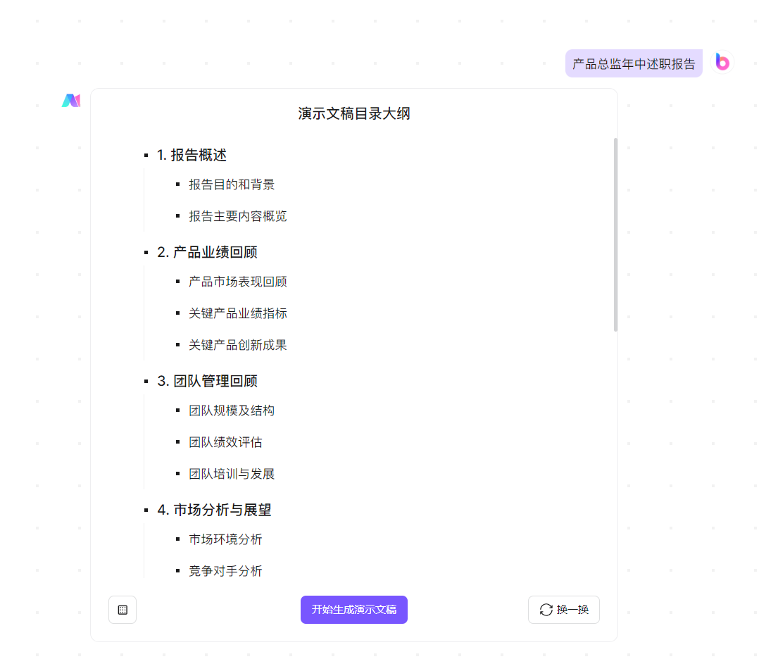 boardmix AI生成PPT大纲