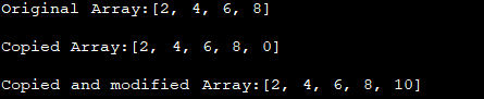 使用Arrays.copyOf