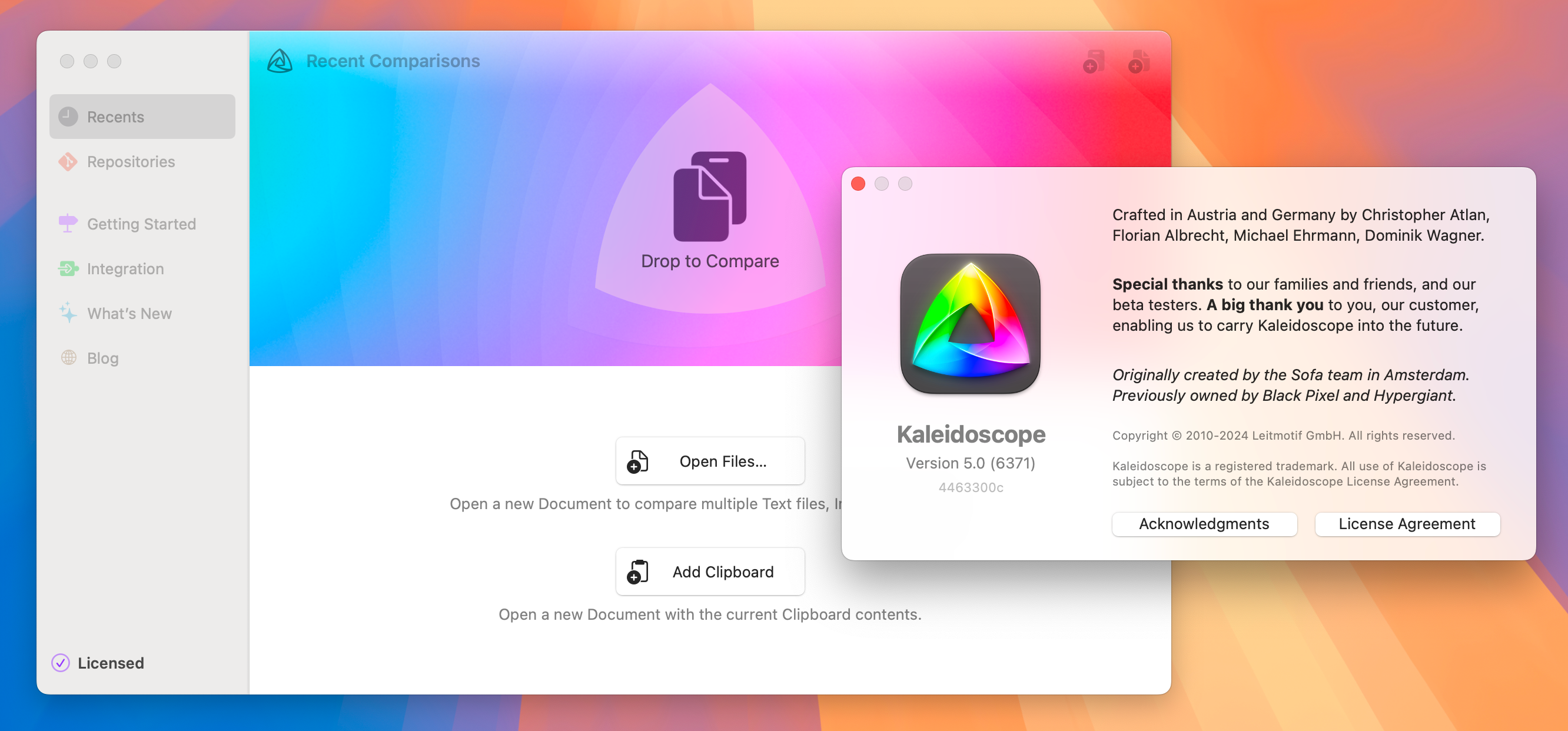 Kaleidoscope for Mac v5.0 文件和图像差异对比工具 激活版-1