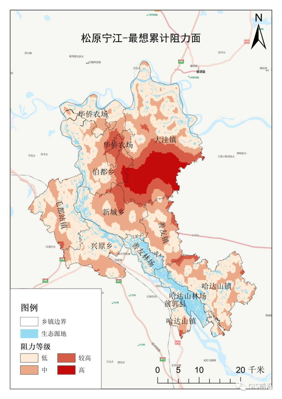 基于GIS的生态安全格局构建之生态阻力面的建立