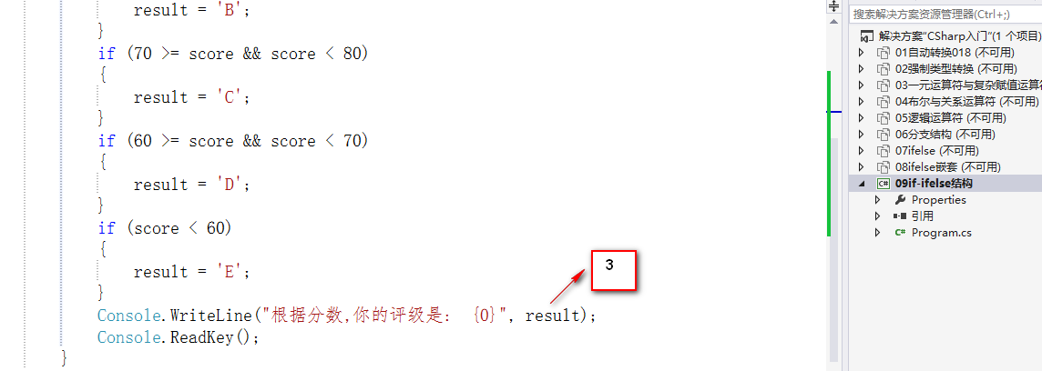 C#-分支结构if-else if 028