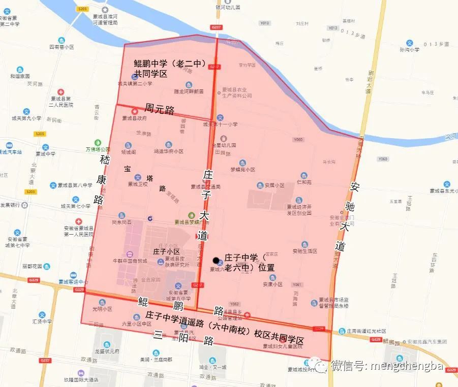 蒙城县小区分布图图片