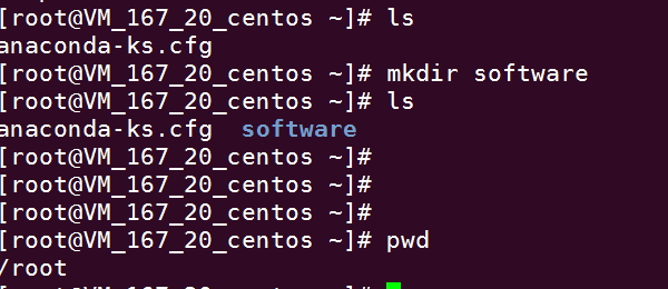 创建software目录