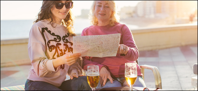 Two Women Drinking Beers