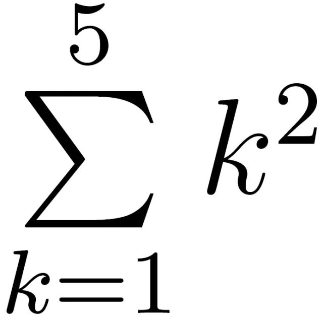 as kgoes from1to5,通常把summation省读为sum中文名称:求积相关符号
