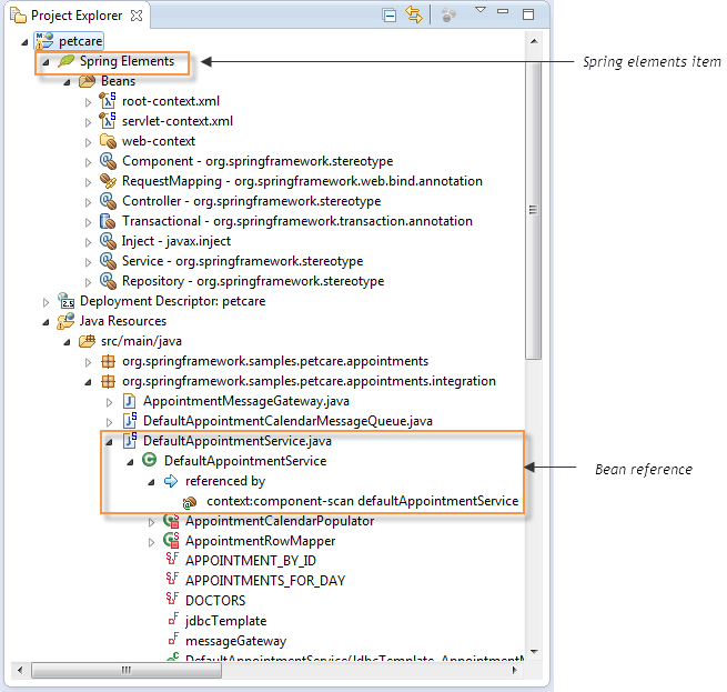 Spring development in MyEclipse