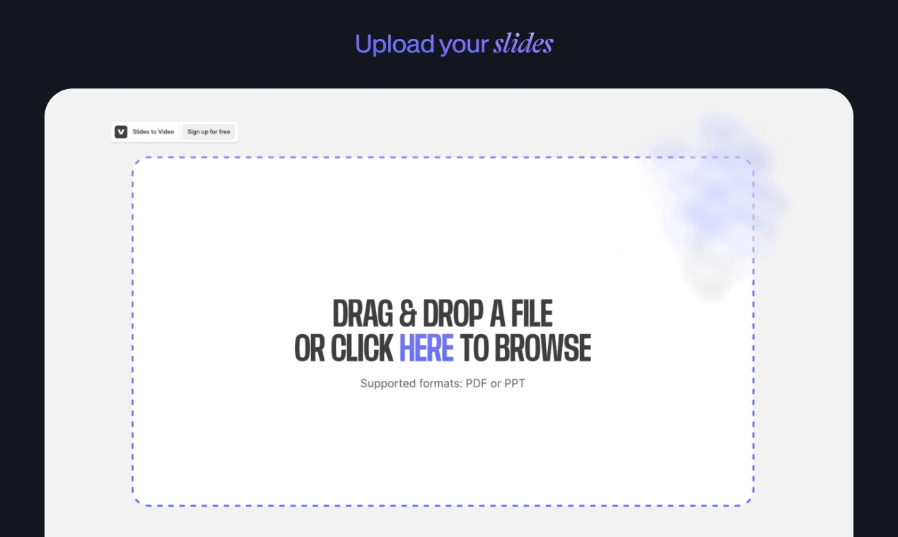 AI Slides to Video Presentation Maker