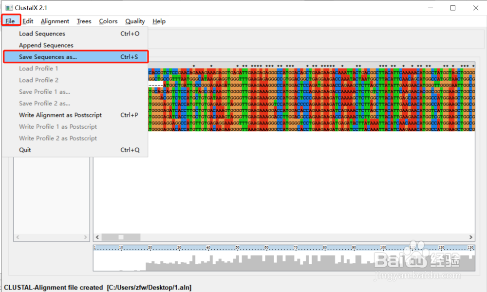 ClustalX+GeneDoc绘制多重序列比对图