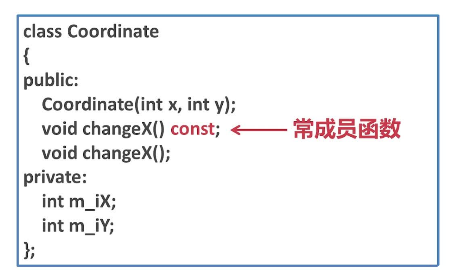 C++中的const成员变量和成员函数