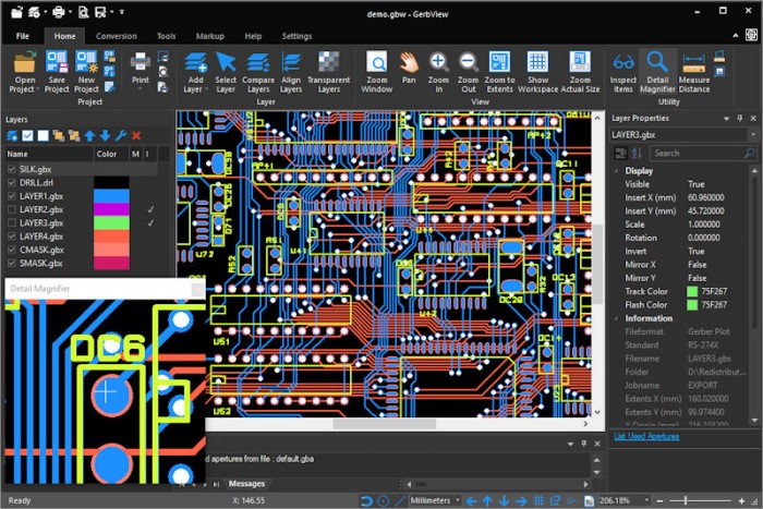 Gerbview（高级pcb看图软件）官方正式版V9.20 | pcb文件怎么打开 | 含pdf转cad转换器和gerbview使用教程