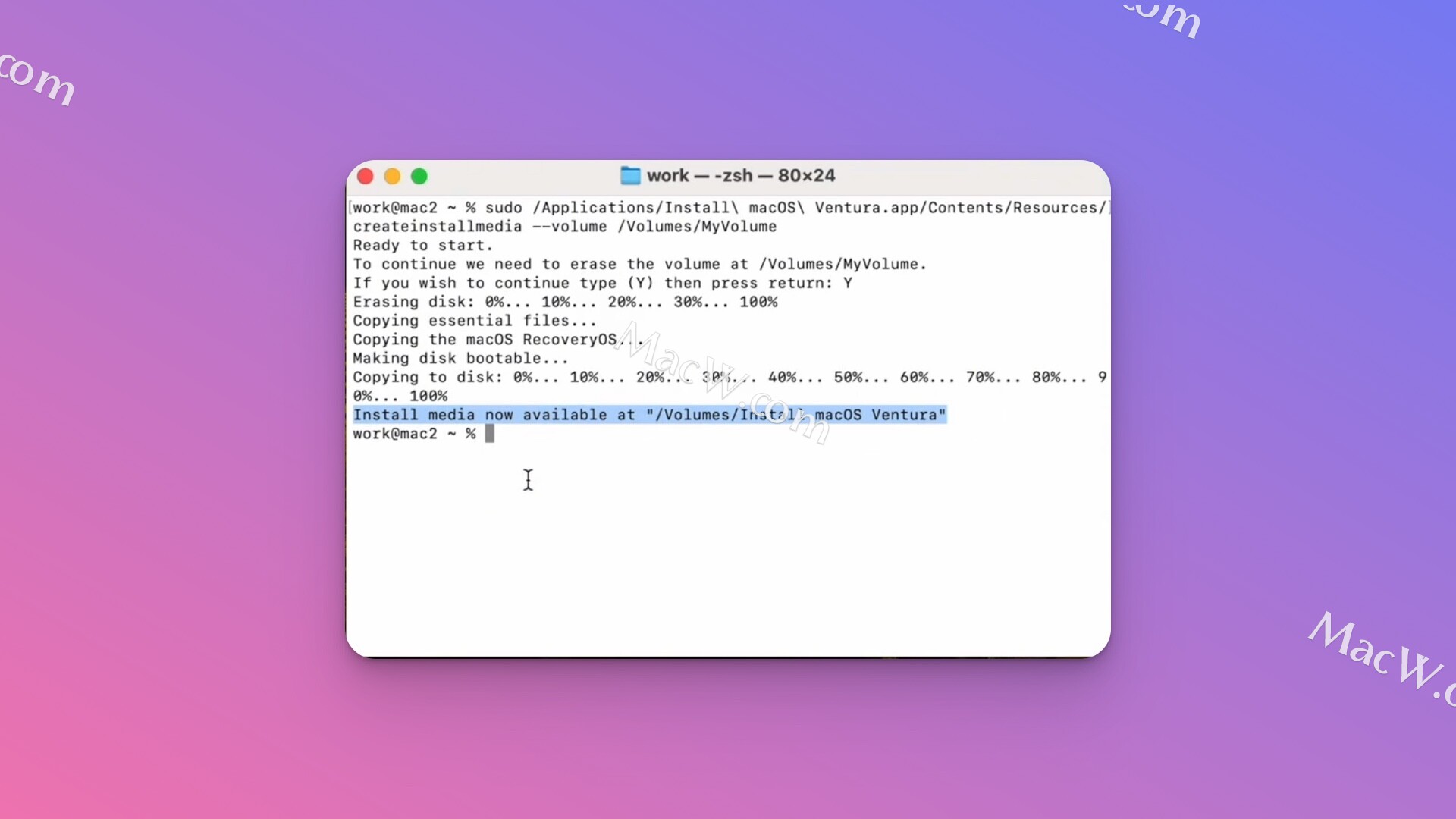 制作macOS Ventura U盘启动盘教程