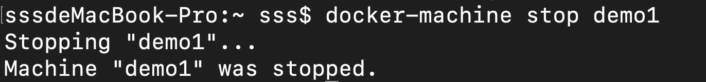 docker-machine stop demo1