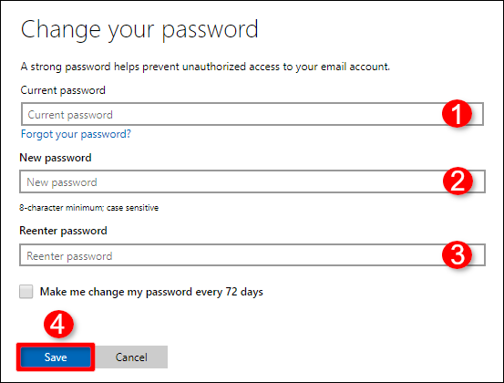 Change Your Password Confirm Windows Account