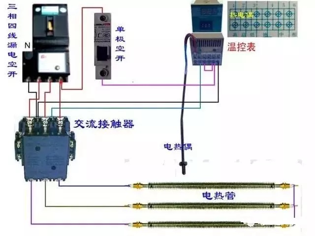 四线接近开关接线图135张图开关电机断路器电热偶电表接线图大全