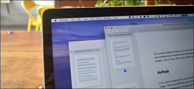 Two PDF documents open on a Mac