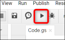 Click the Run icon