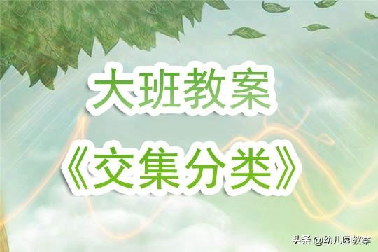 求两个集合是否有交集 c语言_幼儿园大班教案《交集分类》
