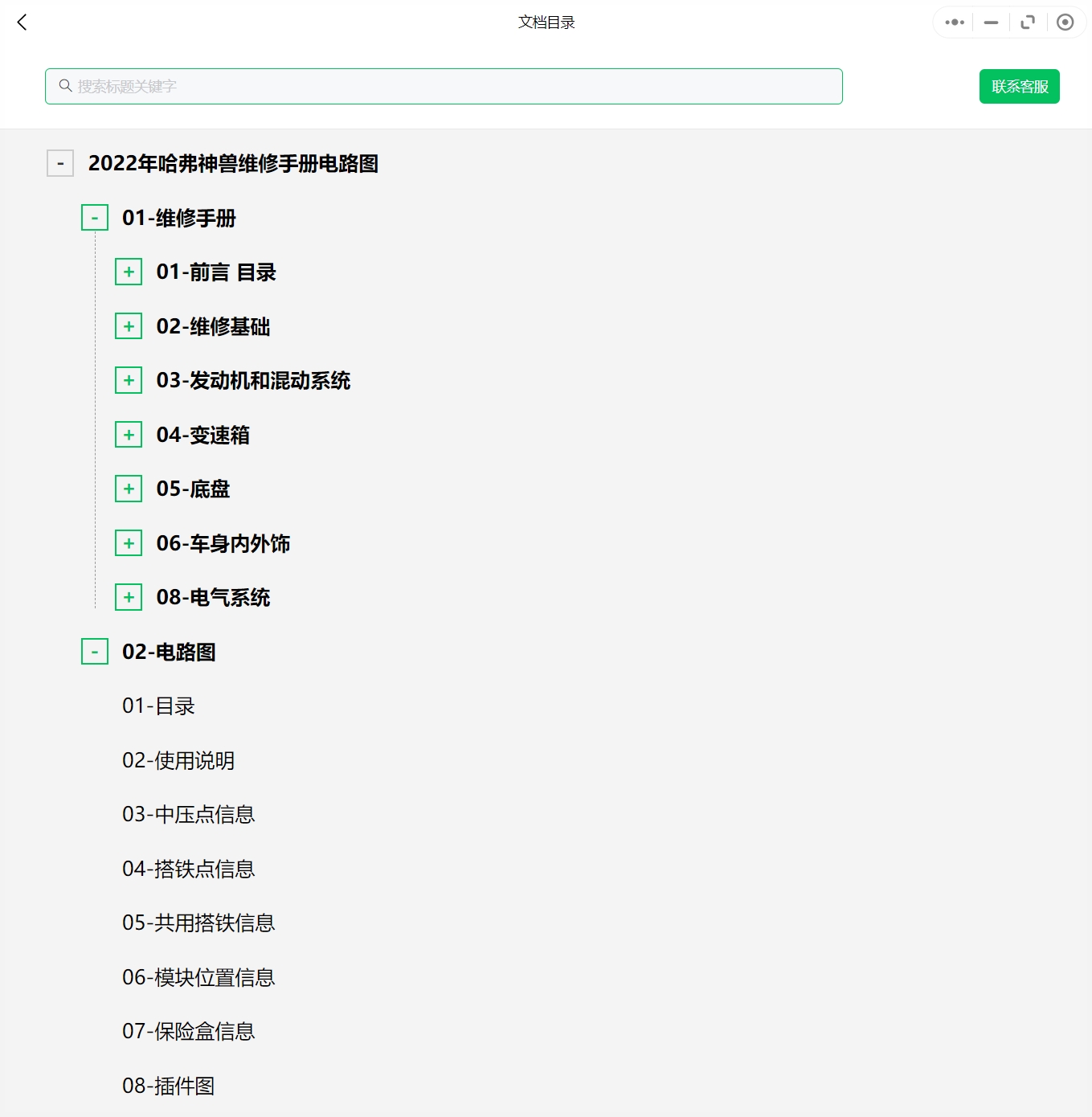 2008-2022年款哈弗维修手册和电路图资料更新