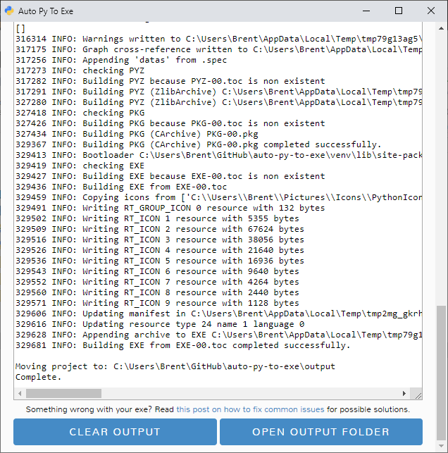 Auto-Py-to-Exe：一键生成可执行的EXE文件，助力 Python 项目在Windows上快速部署