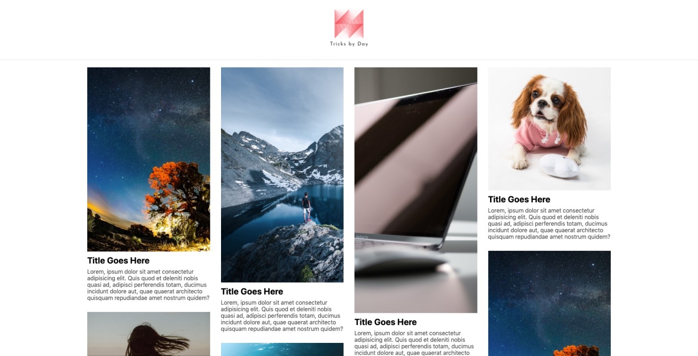 css瀑布流布局每天一个小技巧纯css实现瀑布流masonry