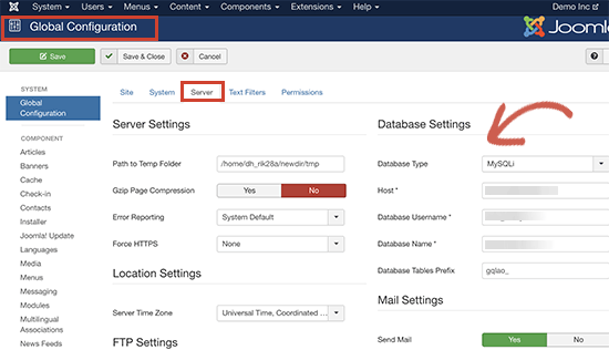 Gather your Joomla database information