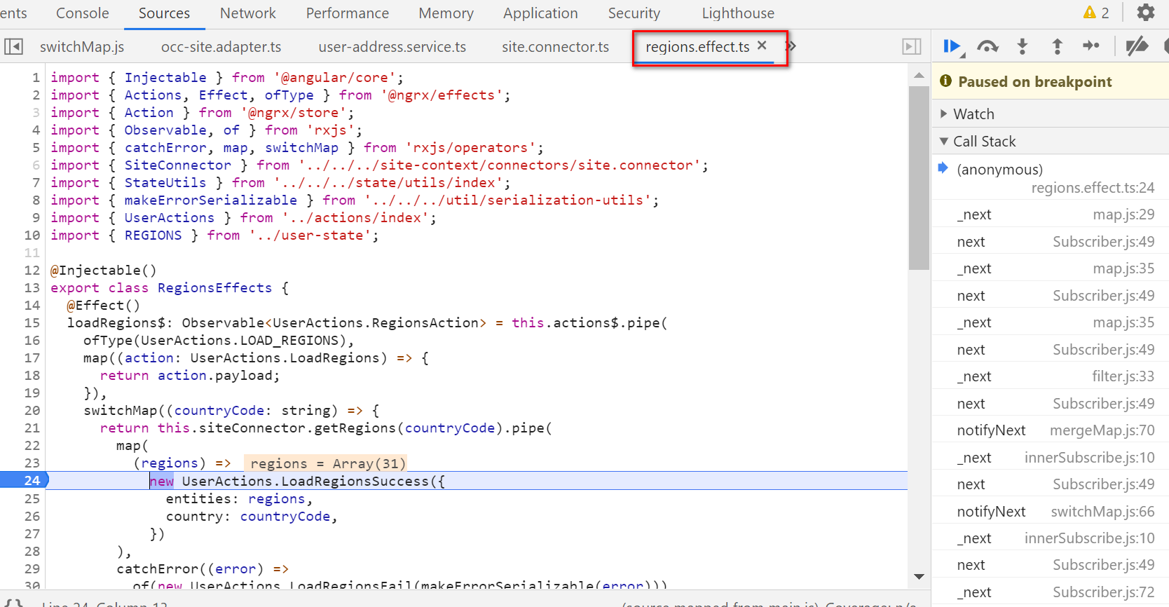 Implementation of SAP Spartacus loading delivery region - Programmer Sought