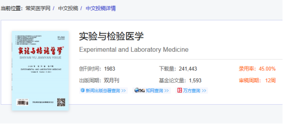 审稿快、出版效率高的8本检验医学中文期刊推荐！