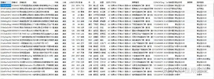 2024年7月大众点评全国美发前百名城市分析