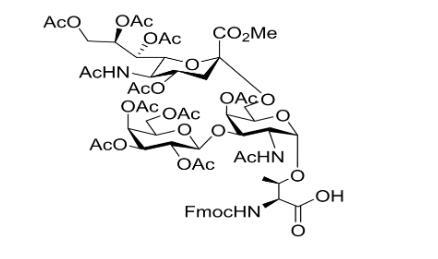 新型糖基化氨基酸：Fmoc-Thr((Ac4Galβ1-3)Me,Ac4Neu5Acα2-6AcGalNAcα)-OH，化学CAS号174783-92-7