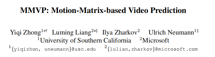 【ICCV2023】MMVP：<span style='color:red;'>基于</span>运动<span style='color:red;'>矩阵</span><span style='color:red;'>的</span><span style='color:red;'>视频</span>预测