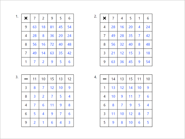 math exercises