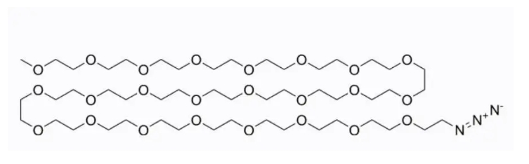 甲基二十四聚乙二醇叠氮，mPEG24 N3，可以和含有 Alkyne 基团的分子反应