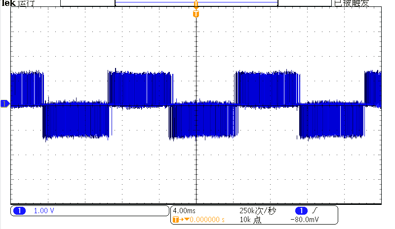 这其实就是载波信号,用个rc滤波器就能看见正弦波了。