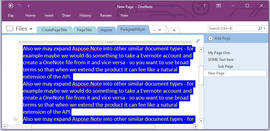 使用 Java 更改 OneNote 段落的文本样式