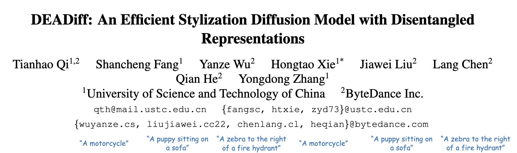 CVPR 2024 | DEADiff：稳定可控的文本到图像风格化扩散模型（中科大&字节）