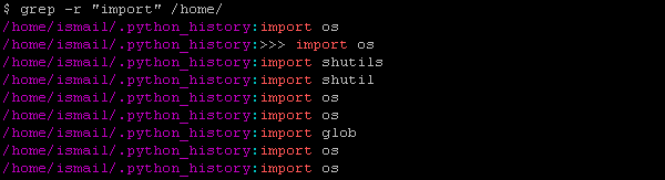 Recursive -r Option