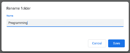 Rename Bookmark Folder