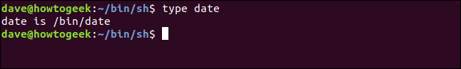 type date in a terminal window