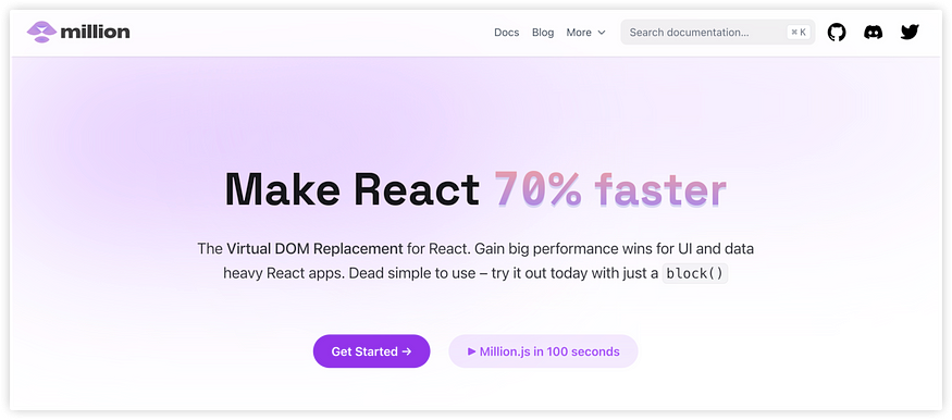 将 React 性能提升 70% 的库 |  李友惠